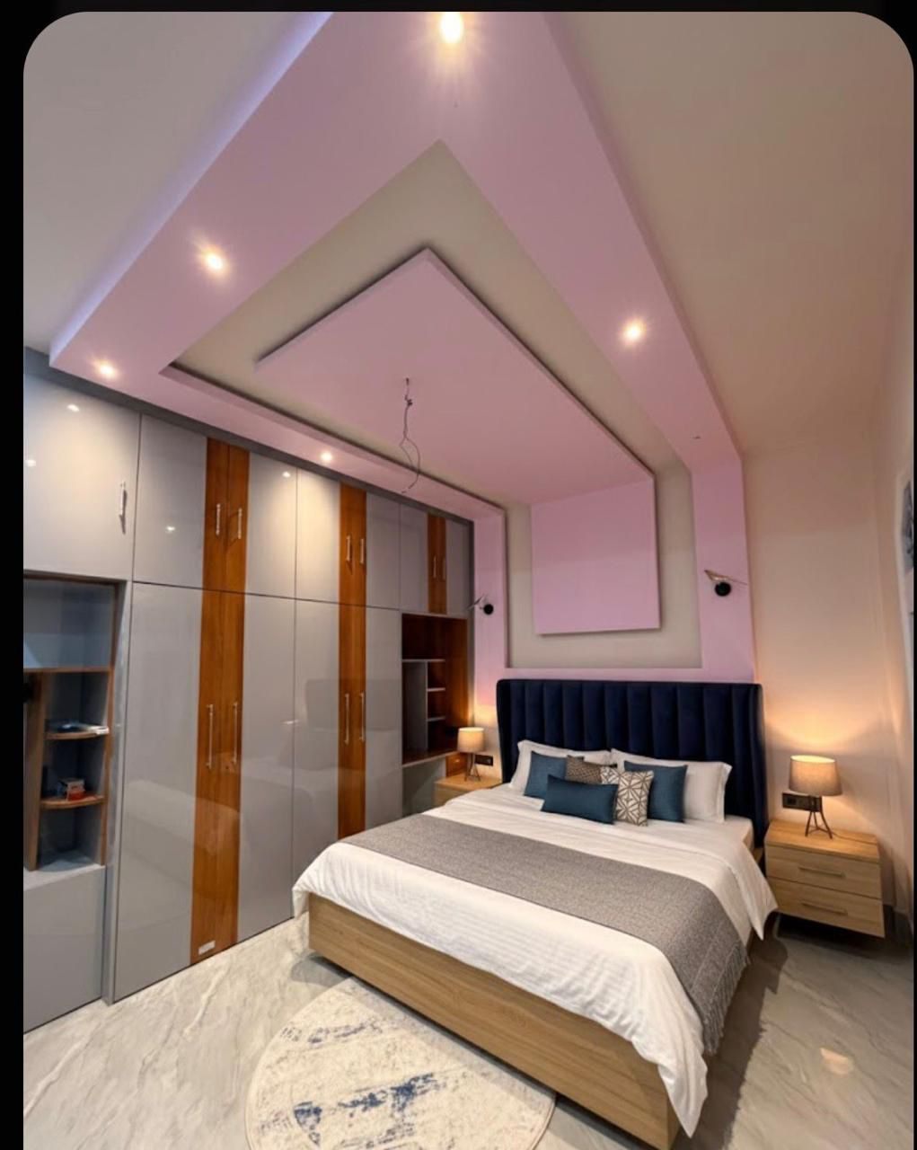 Master bedroom with fitted wardrobes — The Silapathar Residence, Silapathar, Assam